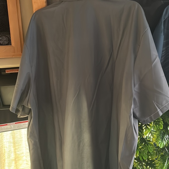 Plus Size Lapel Mens Hawaiian Shirt Block Color Button Down Shirts, - Picture 5 of 6